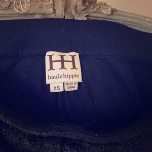 Haute Hippie Black Lace Leggings